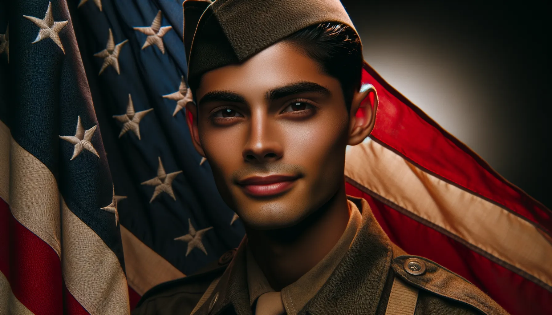 Young WW2 soldier portrait, 1940s